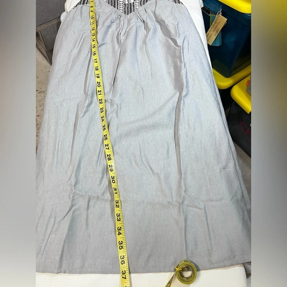 DOE & RAE Light blue Sleeveless embroidered top shift‎ dress size L. - Picture 14 of 14